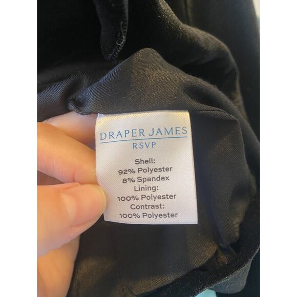 Draper James Blazer Womens Small Black Velvet Witchy Career Office Work Jacket - Picture 4 of 11